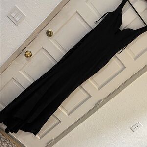 Michael Costello Black Maxi Slip Dress